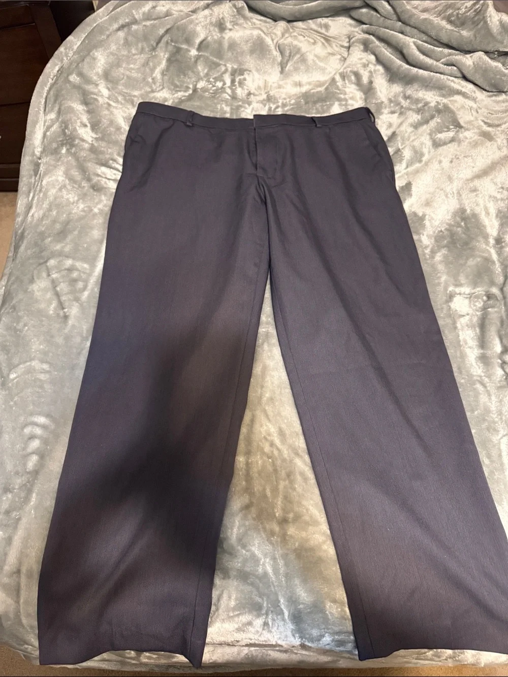 Classic Men's Dress Pants in Dark Navy - Versatile Office Staple 38X30